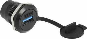 Produktbild Delock USB 3.2 Gen 1 Typ-A Einbaubuchse mit Staubschutzkappe