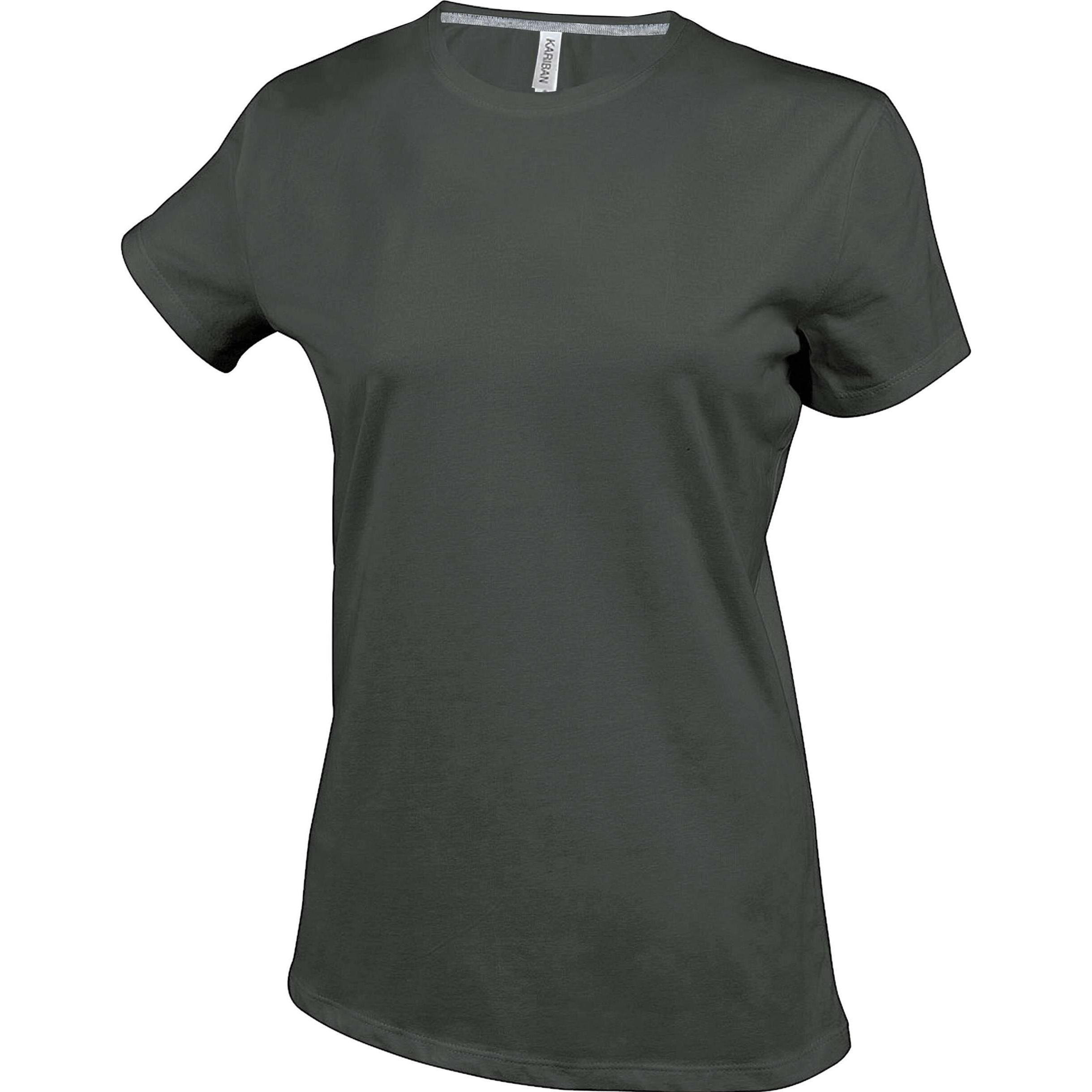 Kariban, Damen, Shirt, Col Rond côton, Grün, (M)