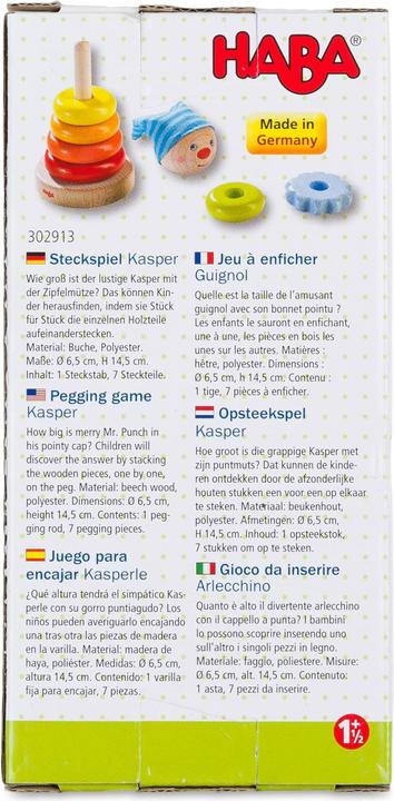 Produktbild Haba Lernspiel zum Stecken (Deutsch, Englisch, Französisch, Italienisch, Niederländisch, Spanisch, 1.50 - 3 Jahre)