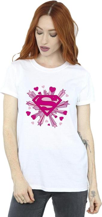 Produktbild Superman Pink Hearts And Stars Logo TShirt (S)