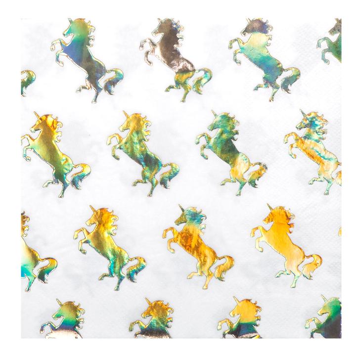 Image du produit Boland 20 Papierservietten Einhorn 33 x 33 cm (20 x, 33 x 33 cm)