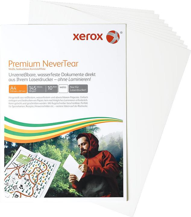 Produktbild Xerox Kopierfolie Premium NeverTear DIN A4 145µm Polyester weiss 10 Folien/Pack. (10 x, A4)