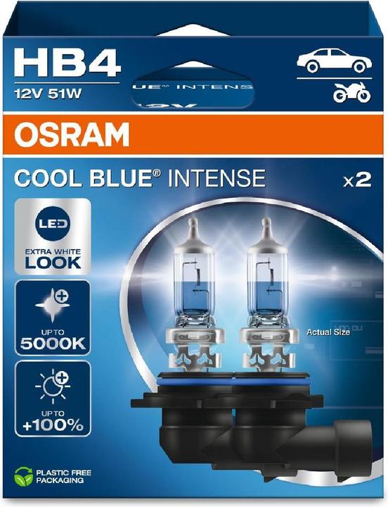 Image du produit Osram 4062172388306 Ampoules halogènes COOL BLUE® INTENSE HB4 51 W 12 V (HB4)
