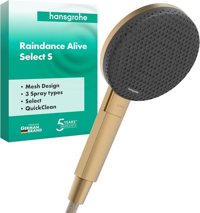 Produktbild hansgrohe Runde Handbrause mit 3 Strahlarten und Anti-Kalk-Funktion (3 Strahlarten, 10.30 l/min)