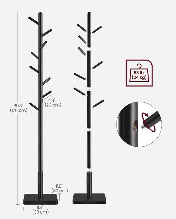 Actual product image Vasagle Coat rack