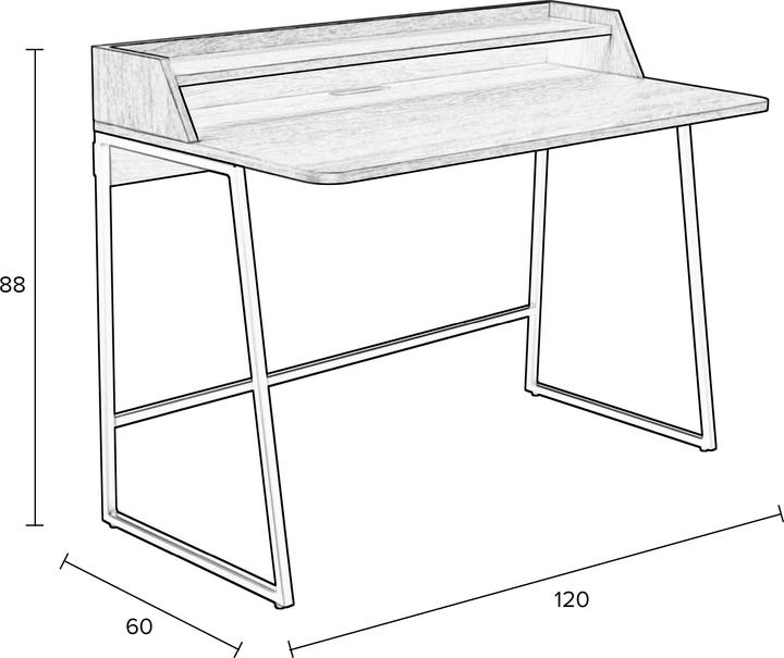 Produktbild White Label Living Table (60 x 120 x 88 cm)