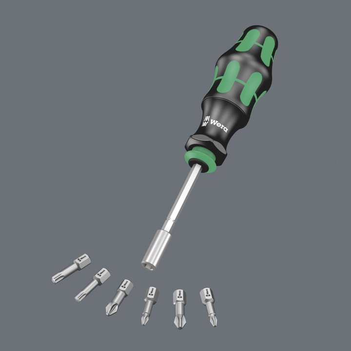 Productafbeelding Wera Kraftform Compact 28 (PH2X 25mm, PH1 x 25 mm, Pz2x25mm, sleuf 1 x 5,5 x 25 mm, PZ 1 x 25, sleuf 1,2 x 6,5 x 25 mm)