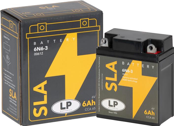 Image du produit Landport Batterie moto étanche SLA 6N6-3 6V 6Ah (6 V, 6 Ah)