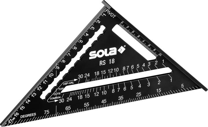 Sola Angolo di puntone RS 30 305 x 305 mm rivestito di nero