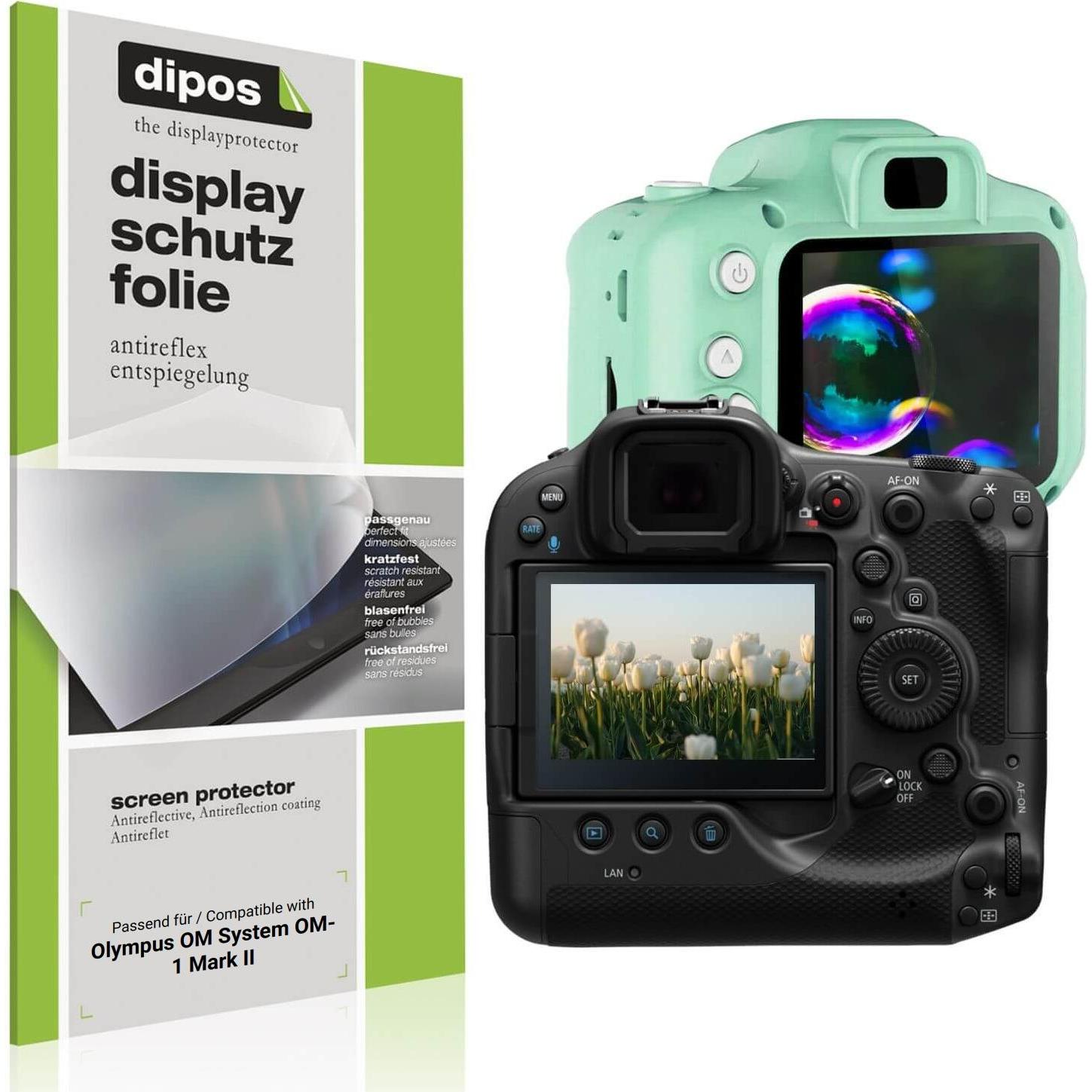 Dipos Schutzfolie Matt für Olympus OM System OM-1 Mark II (Displayschutz), Kameraschutz, Transparent