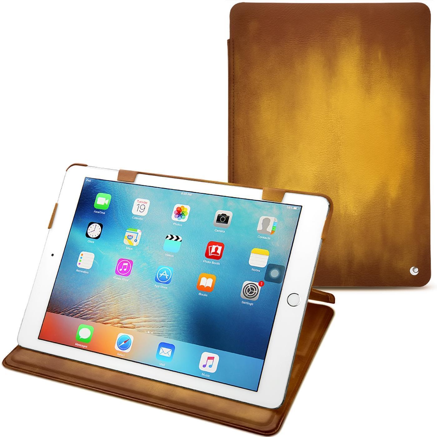 Noreve Lederschutzhülle horizontal (iPad Pro 9.7 2016 (1. Gen)), Tablet Hülle, Gold