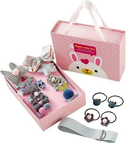 Activity Board 18 Stück Haarspangen-Set Kleinkind Mädchen, Haarschmuck Mädchen, Haarspangen mit Geschenkbox (18 Stk.)