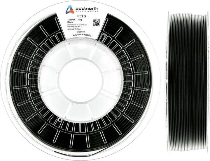 Produktbild Add North ADDNORTH PETG 1.75mm 750g (PETG, 1.75 mm, 750 g, Schwarz)