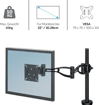 Produktbild Fellowes Einzel Monitorarm Professional Series (Tisch, 26")