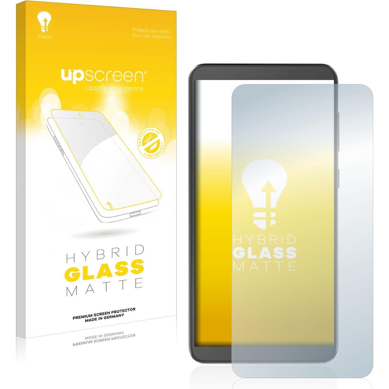 upscreen Reflection Shield Panzerglasfolie Matt (1 Stück, Nuu A5X), Smartphone Schutzfolie, Grau
