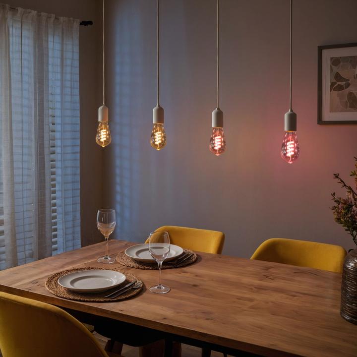 Produktbild Hama Smarte LED-Lampe, Matter, E27, Retro, Filament ST64, RGBW, dimmbar, mit App (E27, 470 lm, 1x)