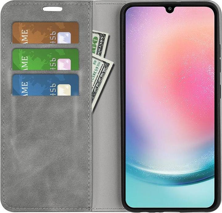 Produktbild Cover-Discount Galaxy A25 5G - Stand Flip Case Hülle grau (Samsung Galaxy A25 5G)