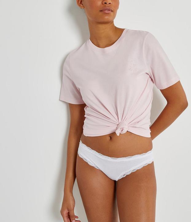 Produktbild La Redoute Collections 3er-Pack Slips aus Baumwolle und Spitze (36, 38, 3er Pack)