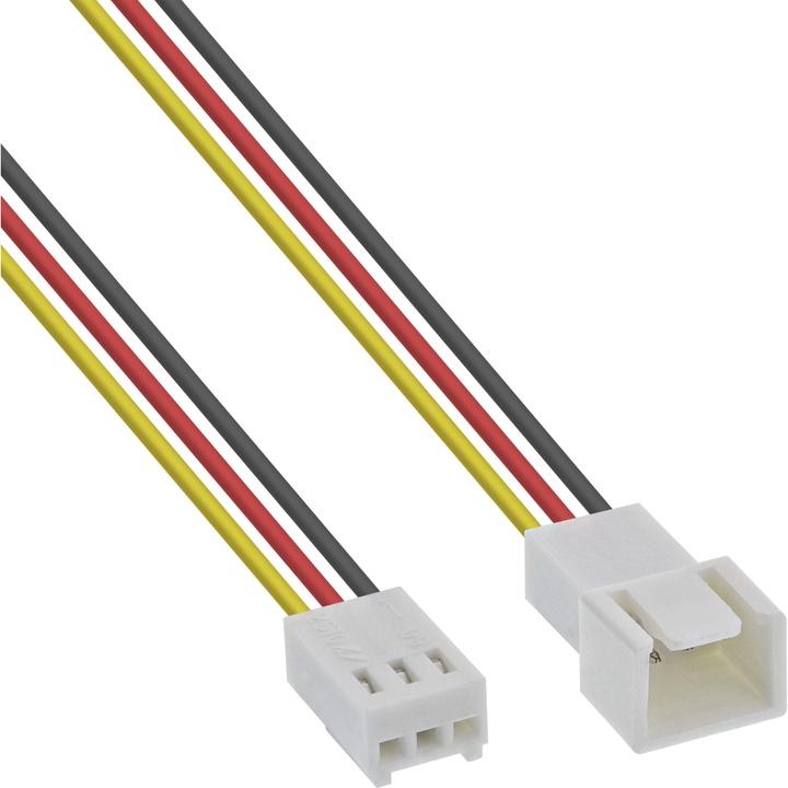 Produktbild InLine Lüfterkabel Verlängerung, 3pol Molex Stecker / Buchse, Länge 1m