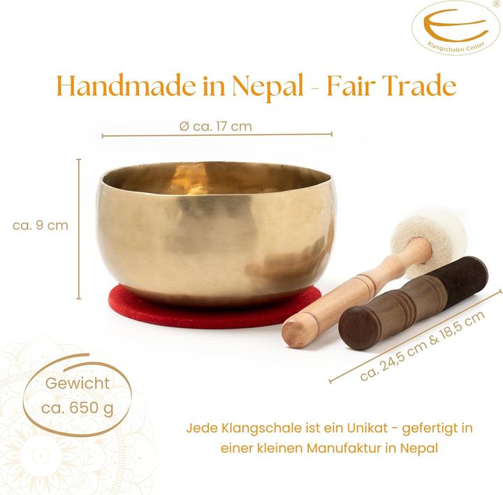 Produktbild Klangschalen-Center Handgeschmiedete Klangschale für Meditation (Klangschale)