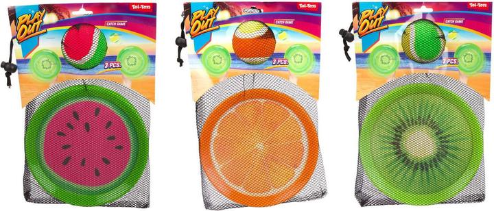 Actual product image Toi-Toys Play Sie das Catching-Ball-Spiel Obst, 3 Teile.