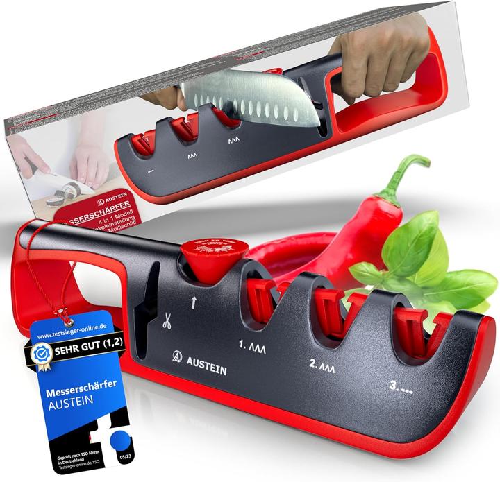 Austein Messerschärfer QuickSharp 4-in-1 Schleifsystem