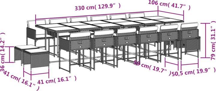 Produktbild vidaXL Garten Essgruppe