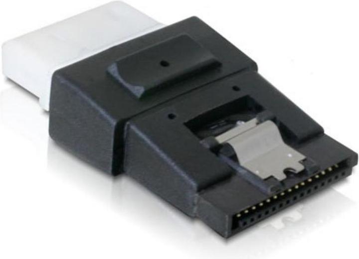 Produktbild Delock Adapter Power SATA HDD Clip -> 4Pin/Bu (15 pin S-ATA, 4 pin Molex)