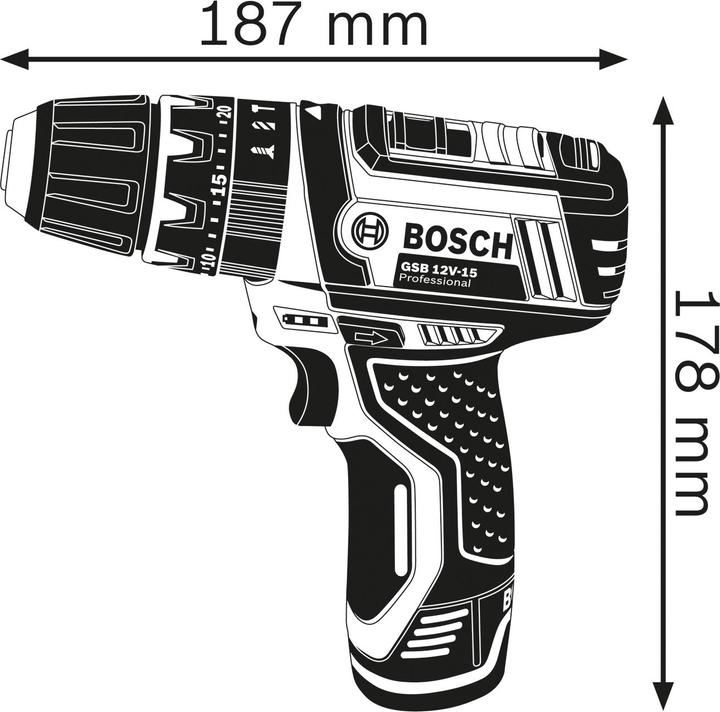 Productafbeelding Bosch Professional GSB 12V-15 (Oplaadbare batterij)