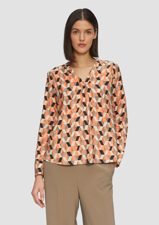 Actual product image s.Oliver Bluse Strukturierte Bluse mit V-Ausschnitt (42)