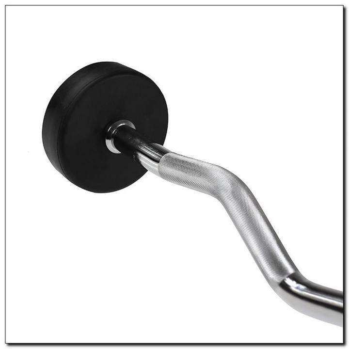 Actual product image HMS GSL50 fixed barbell/rubberised broken bar 50 kg