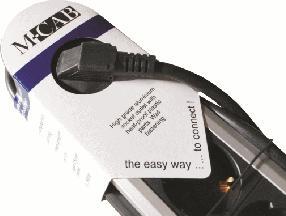 Actual product image M-Cab Power strip 6-way (6x, CEE 7/3, 2 m)