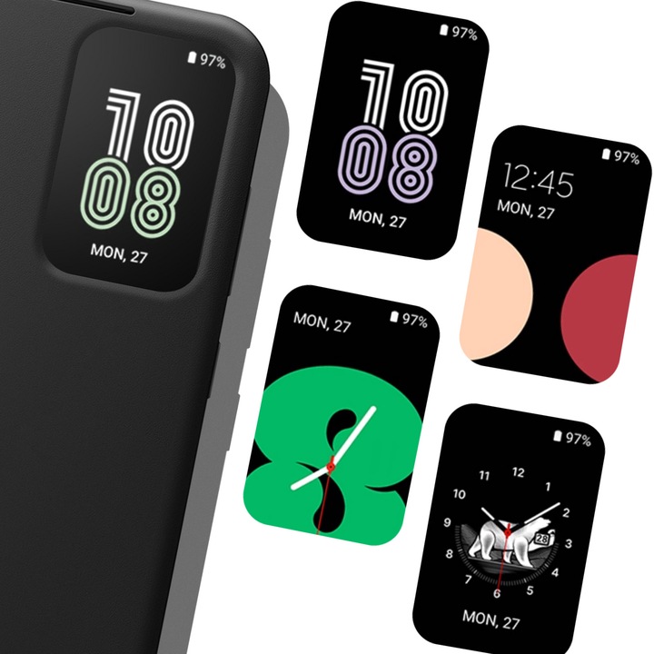 Productafbeelding Samsung Boekomslag Smart View Portemonnee Hoesje Zwart (Samsung Galaxy A35)