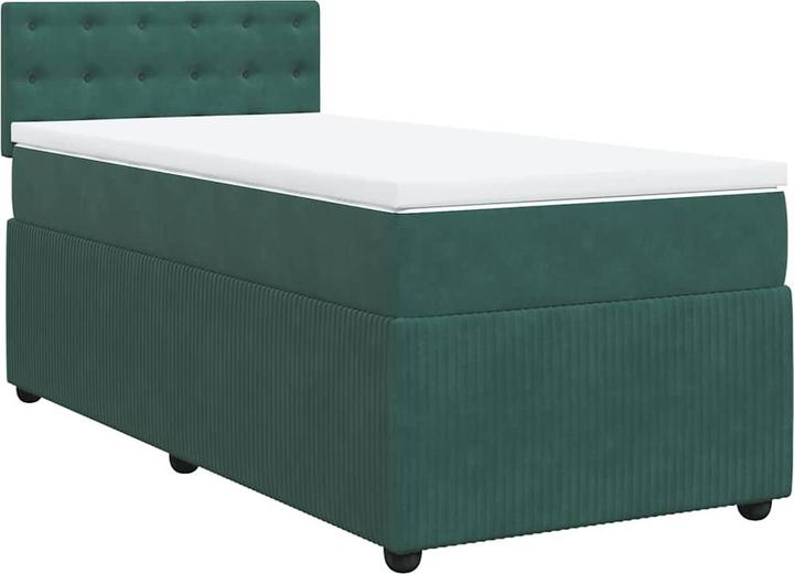 Produktbild vidaXL Bo x springbett mit Matratze 160 x 200 cm Samt (160 x 200 cm)