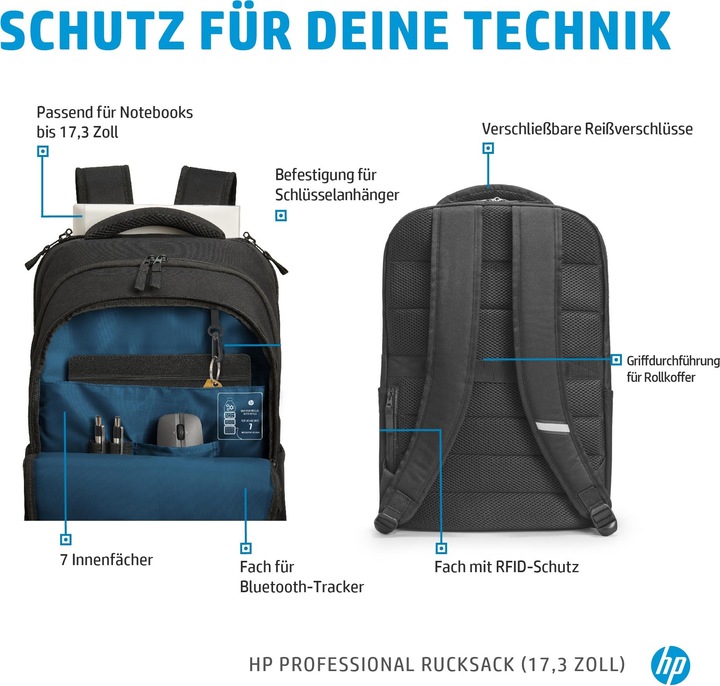 Image du produit HP Sac à dos professionnel pour ordinateur portable