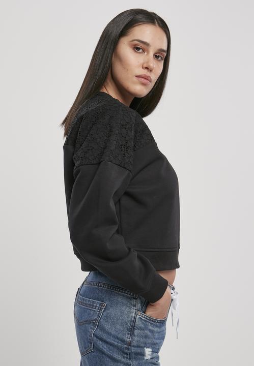 Produktbild Urban Classics Ladies Short Oversized Lace Inset Crew (M)