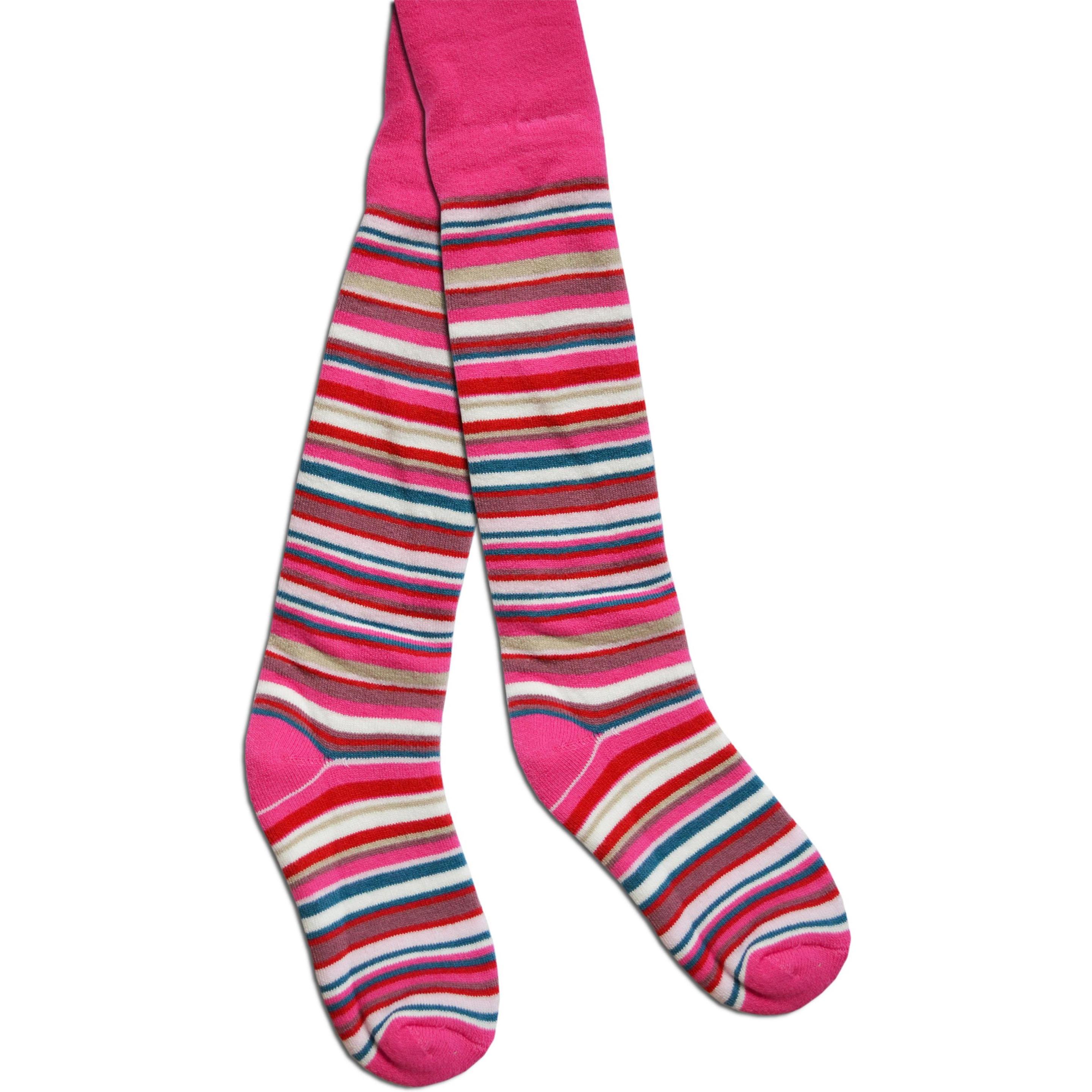Normani, Strümpfe, Baby Thermostrumpfhose -Ringelmuster - 9261, Pink