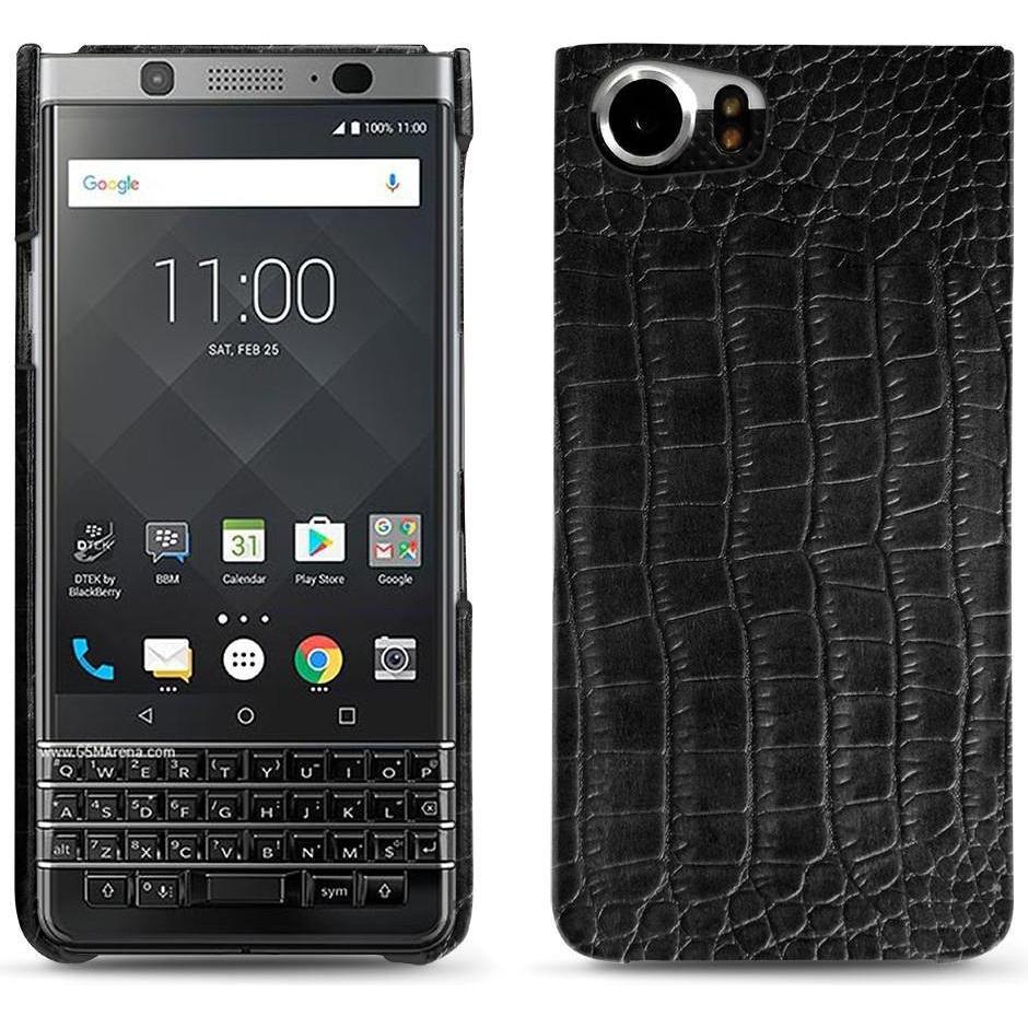 Noreve Lederschutzhülle (Blackberry KEYone), Smartphone Hülle, Schwarz
