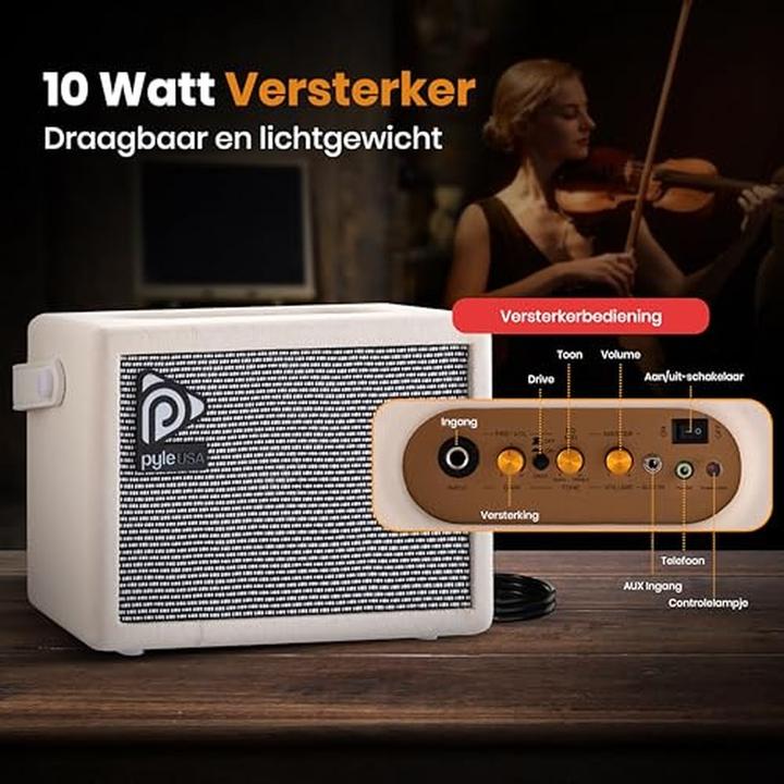 Immagine prodotto Pyle Violino Elettrico Silenzioso (Giocherellare, 4/4)