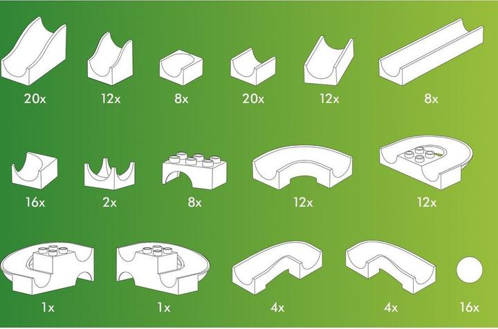 Productafbeelding Hubelino KIGA set spoorelementen 2018 156 onderdelen SCHOOL