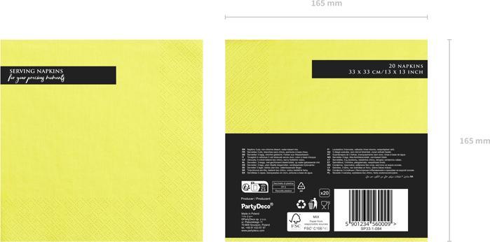 Immagine prodotto Partydeco Tovaglioli (20 x, 33 x 33 cm)