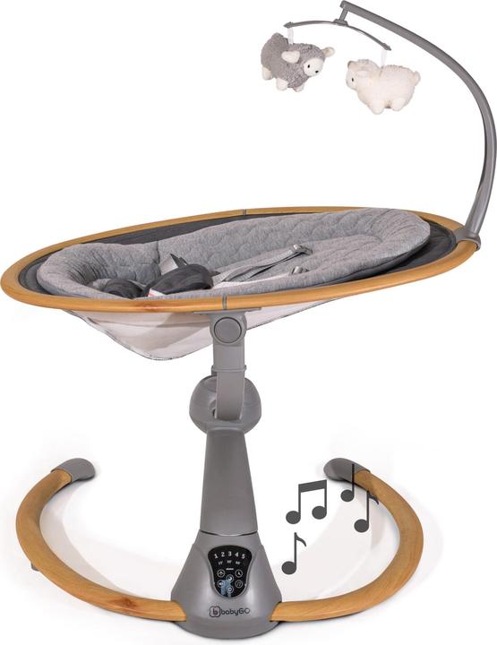 Produktbild BabyGo Babywippe Homey wood grey