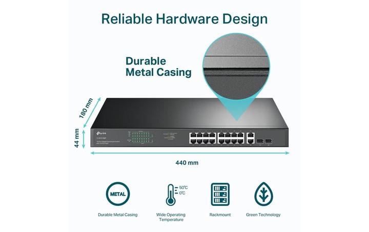 Productafbeelding TP-Link TL-SG1218MP (18 Havens)