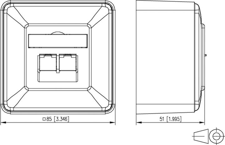 Actual product image Metz Connect E-DAT C6A LSA++ Dose, 2 Port