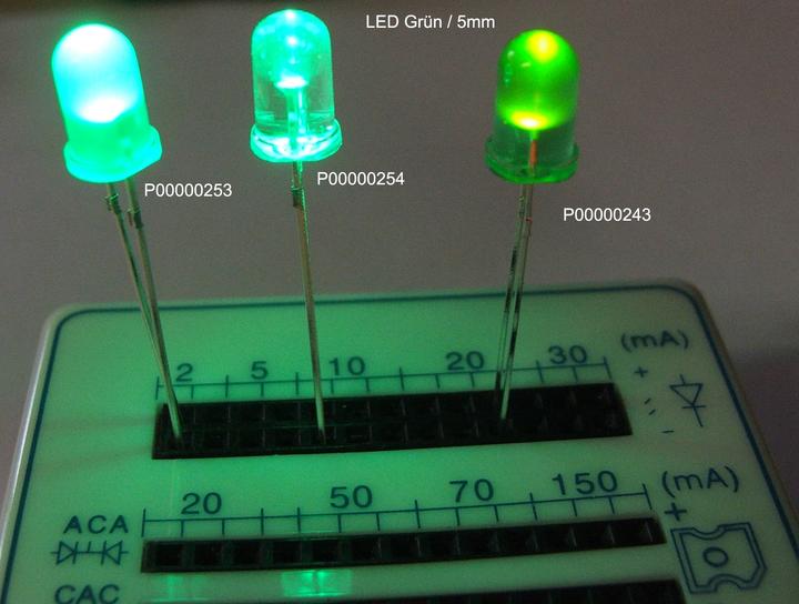 Produktbild OEM Superhelle LED Grün im Transparenten Gehäuse 5mm