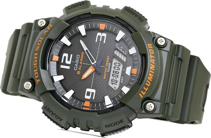 Image du produit Casio Montre homme AQ - S810W-3AV 10 Bar SOLAR pour la natation (Montre de sport, Montre analogique, Montre numérique, 46 mm)