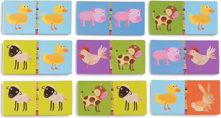 Actual product image Djeco Educational game Domino Farm (German, French, Italian, English)