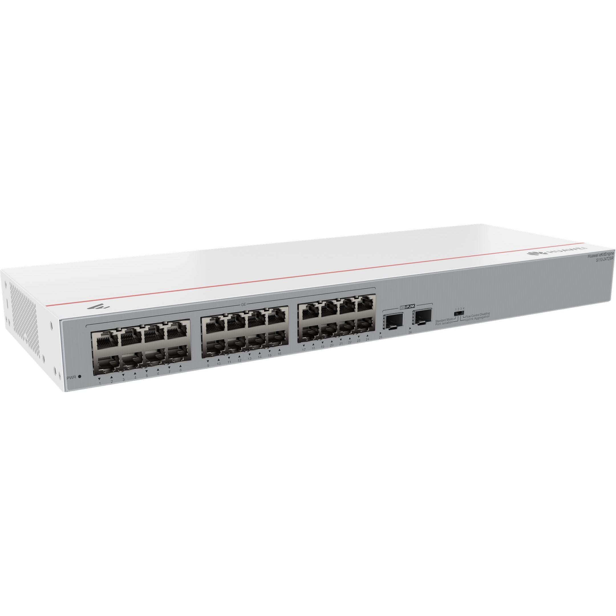 Huawei Ekit Switch S110-24T2SR (24 Ports), Netzwerk Switch, Grau