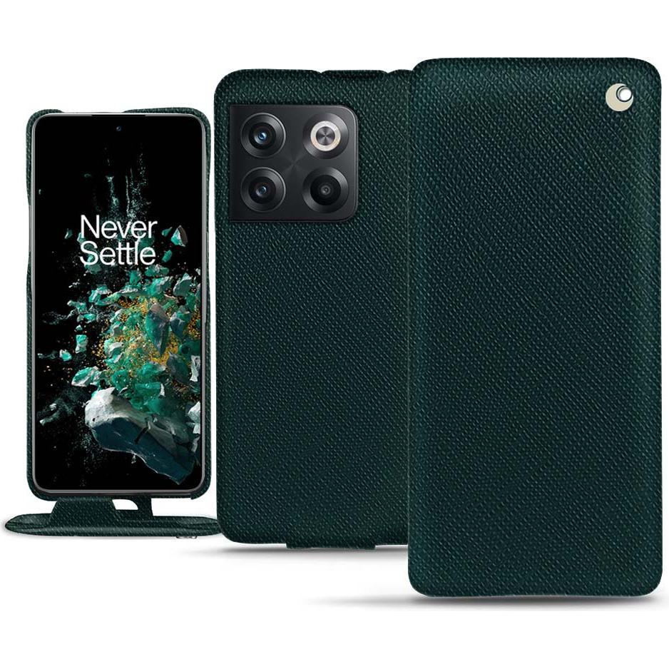 Noreve Lederschutzhülle vertikal (OnePlus 10T), Smartphone Hülle, Grün