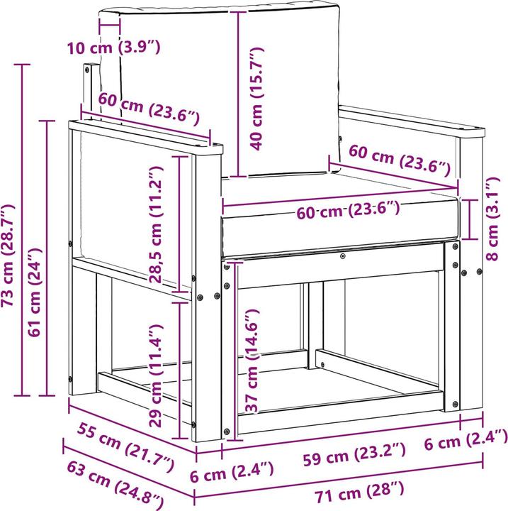 Image du produit vidaXL Outdoor-Sofa
